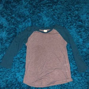 Blue & Grey Baseball Tee from PINK